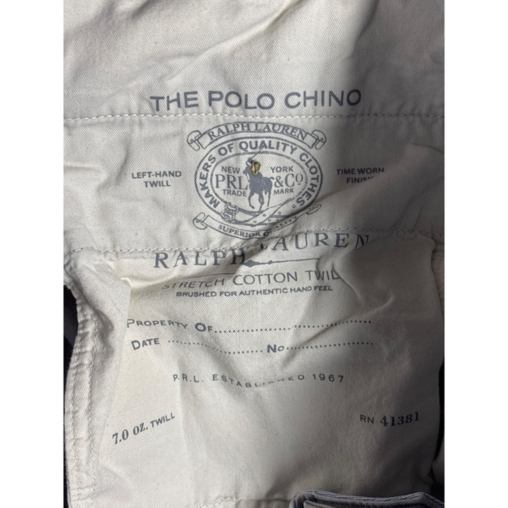 Polo Ralph Lauren Chino Shorts Mens 38 Grey Excellent Classic Fit Cotton Twill - Picture 10 of 12